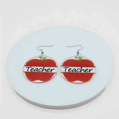 Teacher Earrings Collection: Show Your Passion for Teaching! 🍎 - Rhythms of Grace Creative