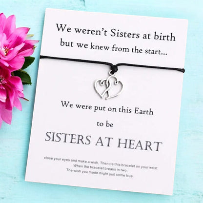 Sisters at Heart Bracelet | Friendship Charm Bracelet for Sisters & Besties