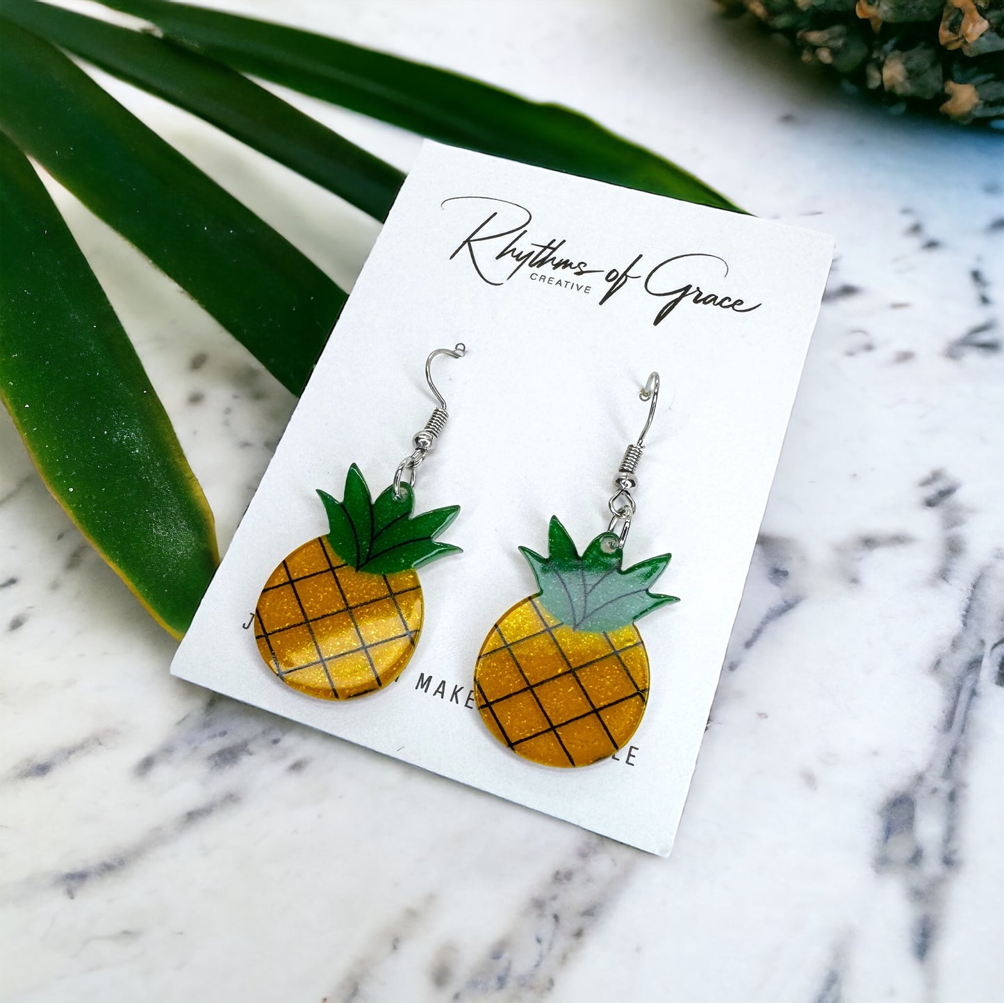 Add a Tropical Twist with Pineapple Dangle Earrings! 