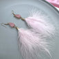 "Feathered Dreams" Druzy Dangle Earrings – Embrace Your Boho Sparkle!