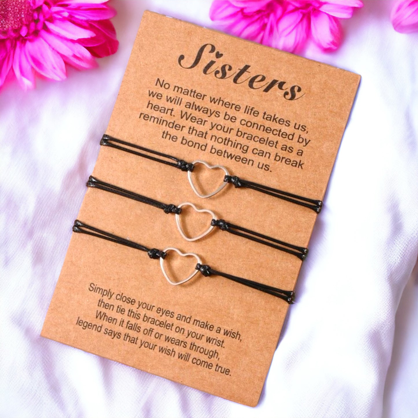 Sisters Wish Bracelet - Friendship Bracelet, Mother’s Day, Beaded Bracelet, Inspirational Gift, Back to School, Easter Basket