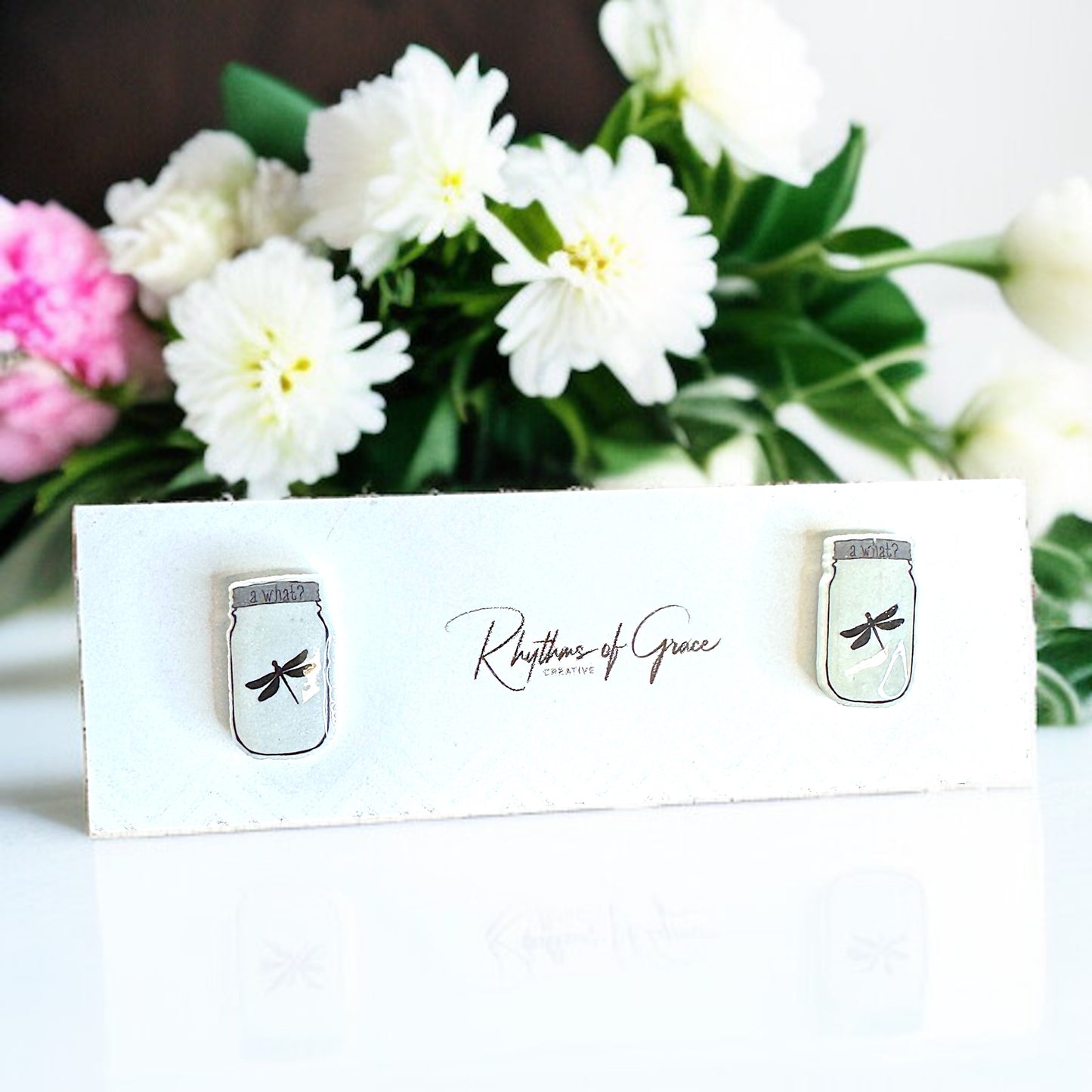 Glow & Sparkle: Firefly Jar Stud Earrings - 'A What?' Surprise!