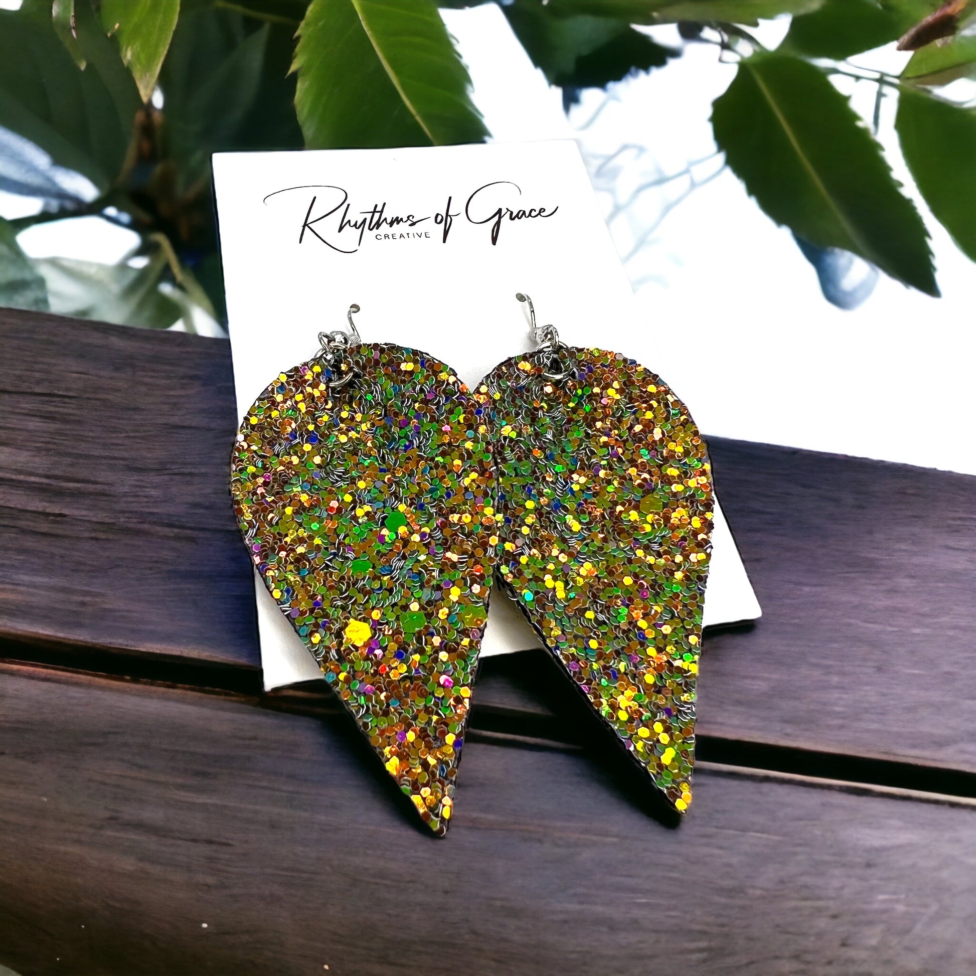 Glitter Teardrop Earrings – Where Sparkle Meets Sass ✨ - Rhythms of Grace Creative