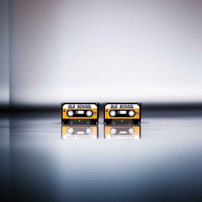 Retro Vibes: Old School Cassette Tape Stud Earrings – A Creative Soundtrack for Your Style!