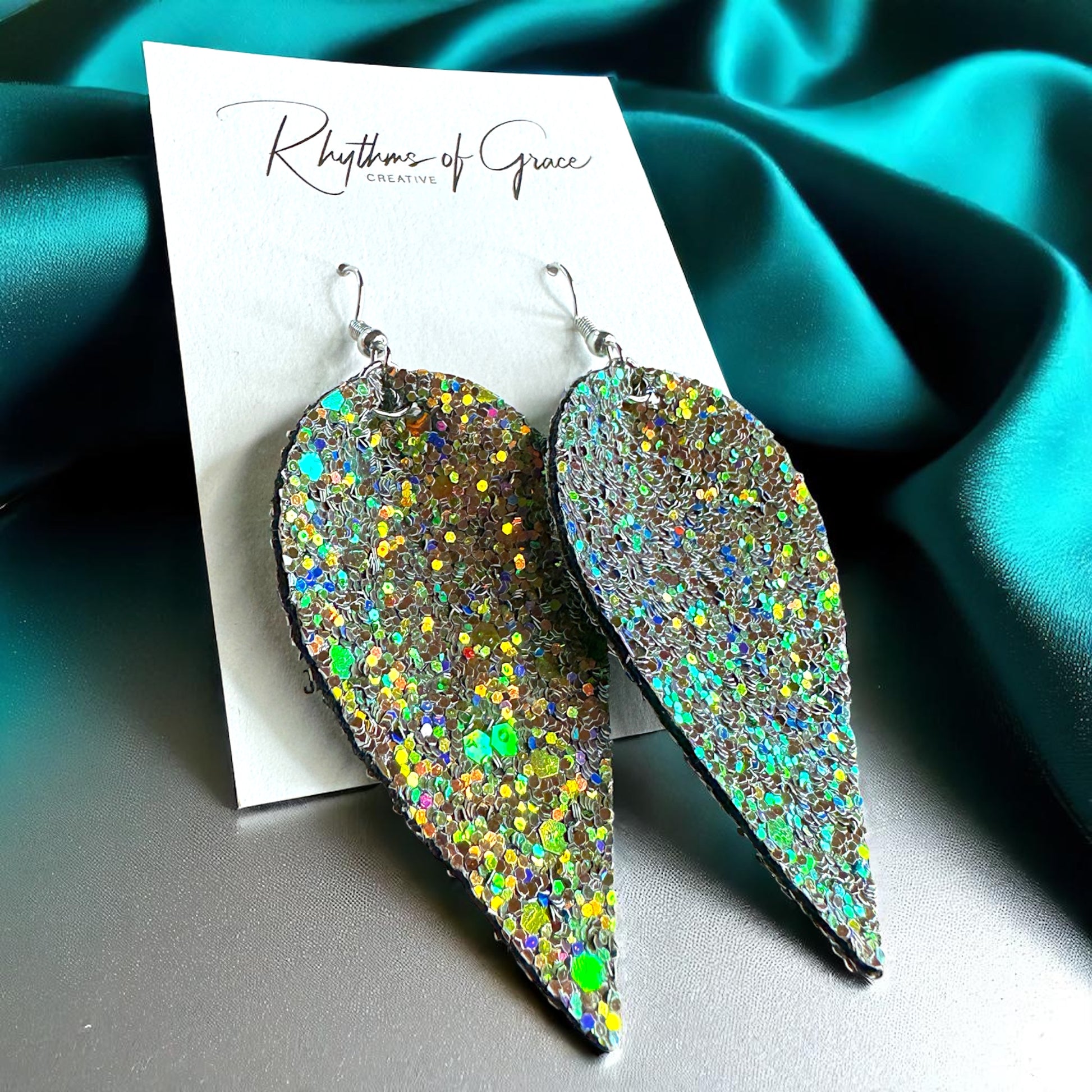 Glitter Teardrop Earrings – Where Sparkle Meets Sass ✨ - Rhythms of Grace Creative