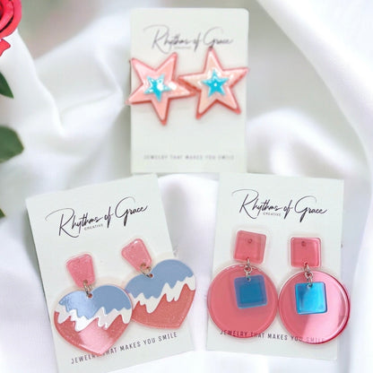Reveal the Joy: Adorable Earrings for the Perfect Gender Reveal!