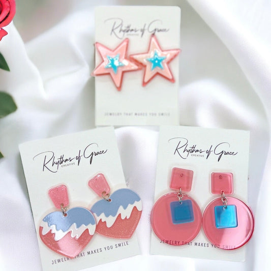 Reveal the Joy: Adorable Earrings for the Perfect Gender Reveal!
