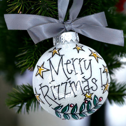 Merry Rizzmas! Custom 2024 Hand-Painted Christmas Ornament