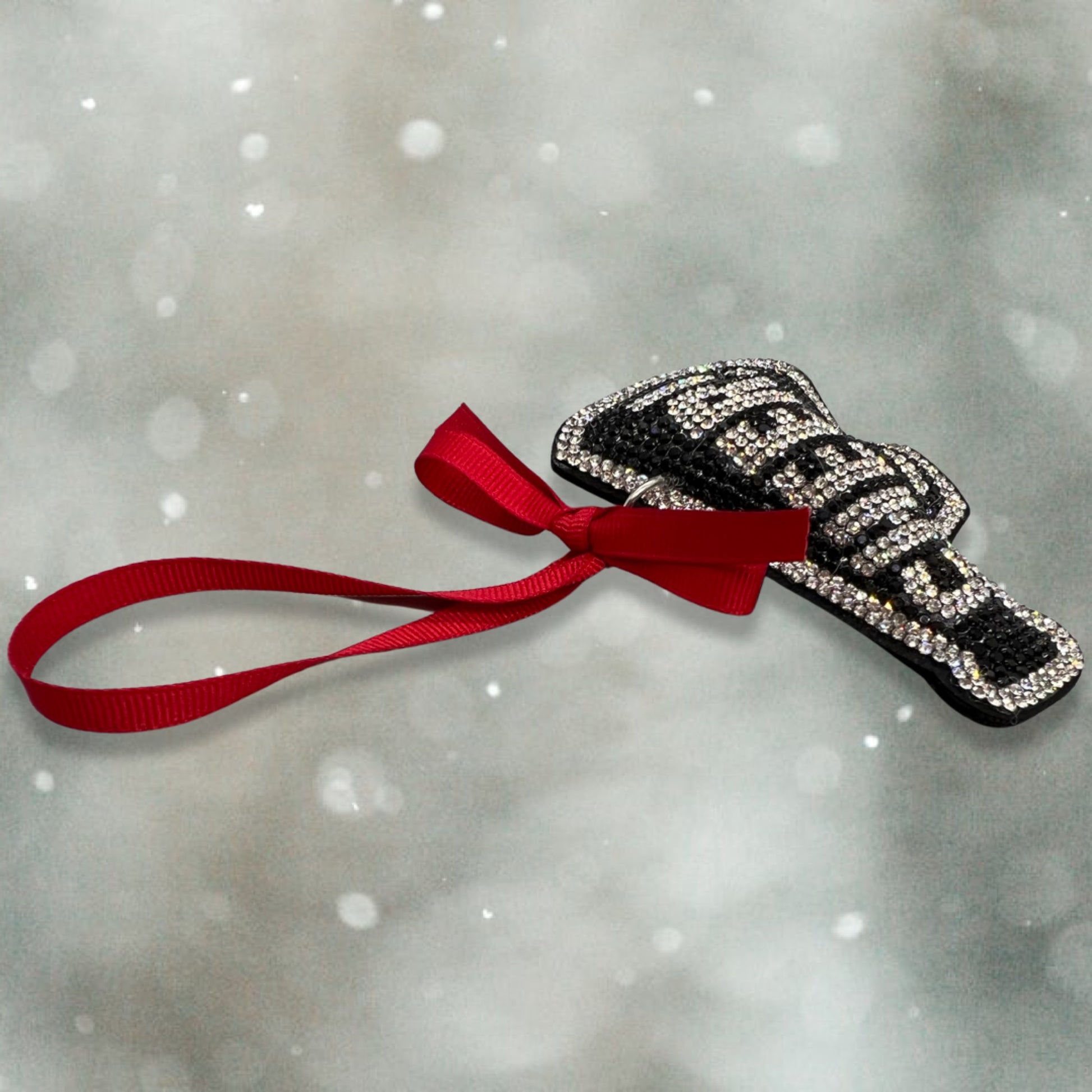 Personalized Rhinestone Cheerleader Christmas Ornament - Handcrafted Holiday Decor - Perfect Stocking Stuffer - Rhythms of Grace Creative