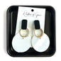 Chic & Cheerful: Black & White Dangle Earrings