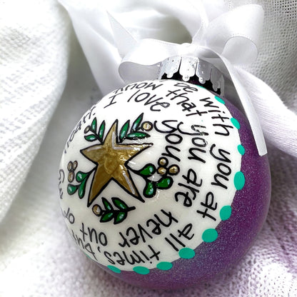 "Always in My Heart" Ornament - Personalized Christmas Keepsake