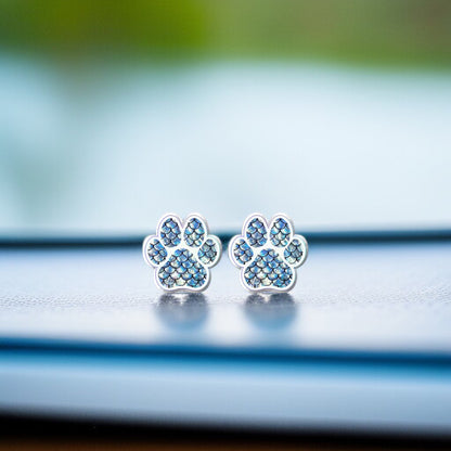 Vibrant Paw Print Studs – A Purr-fect Gift!