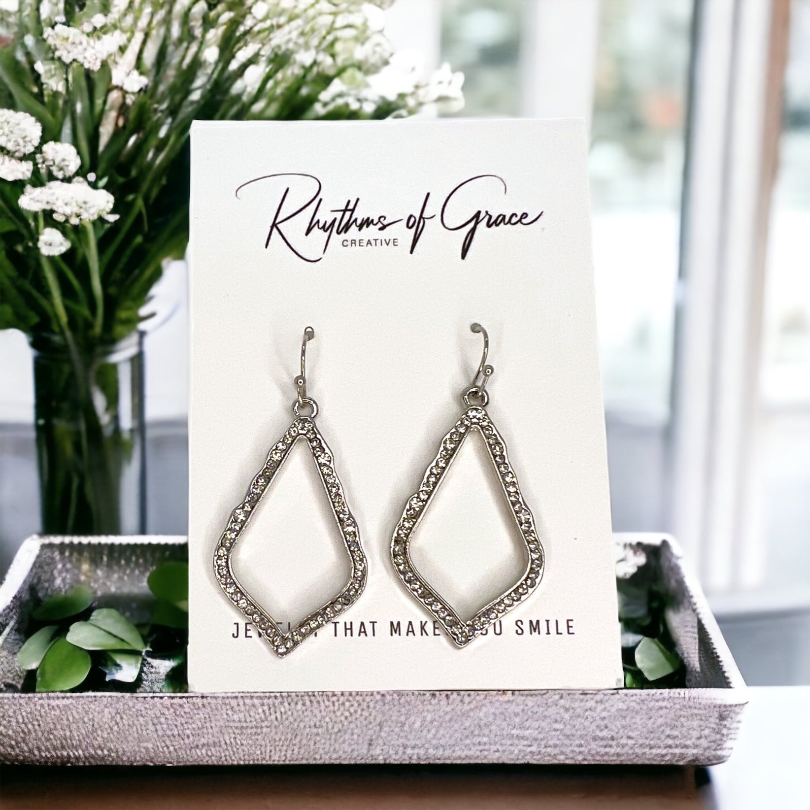 Sparkle & Shine with These Stunning Rhinestone Earrings! ✨ - Rhythms of Grace Creative