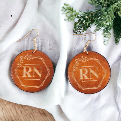 Wooden Registered Nurse Earrings - Celebrate with Style!