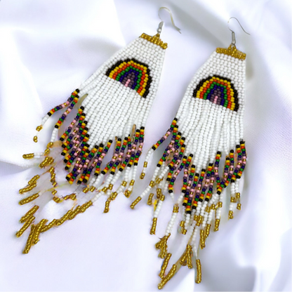 Beaded Rainbow Earrings - Celebrate Your Pride! 🎉