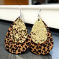 Unleash Your Inner Diva: Cheetah Print & Glitter Teardrop Earrings!