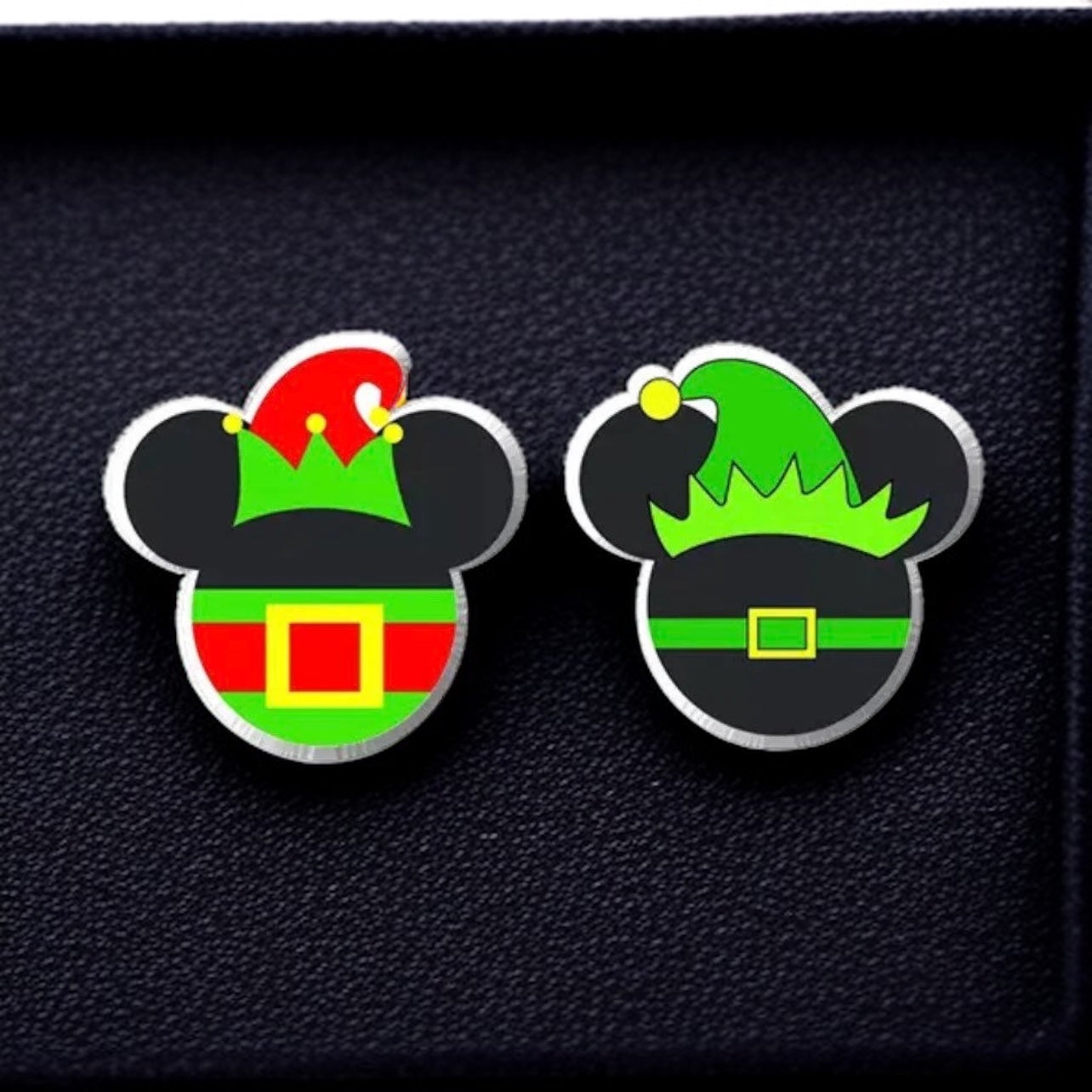 Festive Fun: Christmas Mouse Ears Stud Earrings - Perfect for Holiday Cheer!