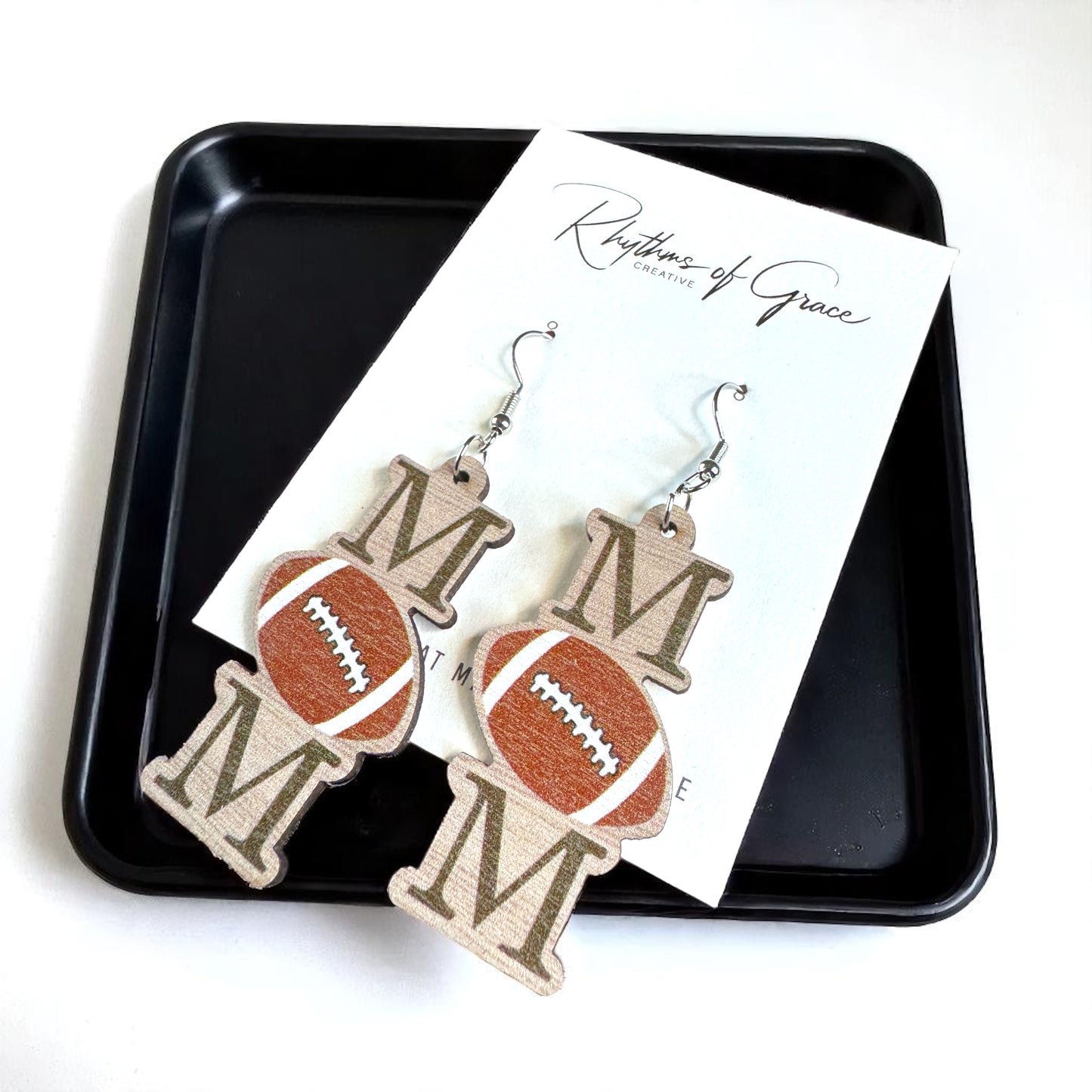 Score Style Points: Fun Sports Mom Dangle Earrings!