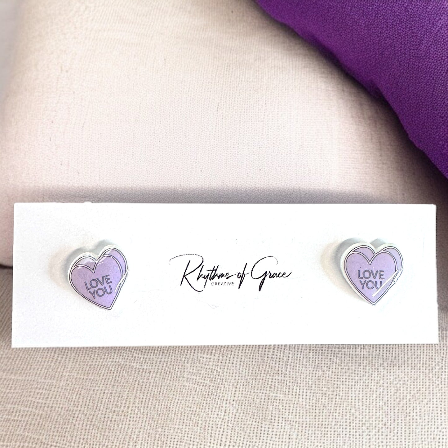 Sweet & Sassy Candy Heart Stud Earrings – Spice Up Your Look! 💖