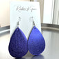 Sparkle & Shine: Metallic Teardrop Faux Leather Earrings! 🌟
