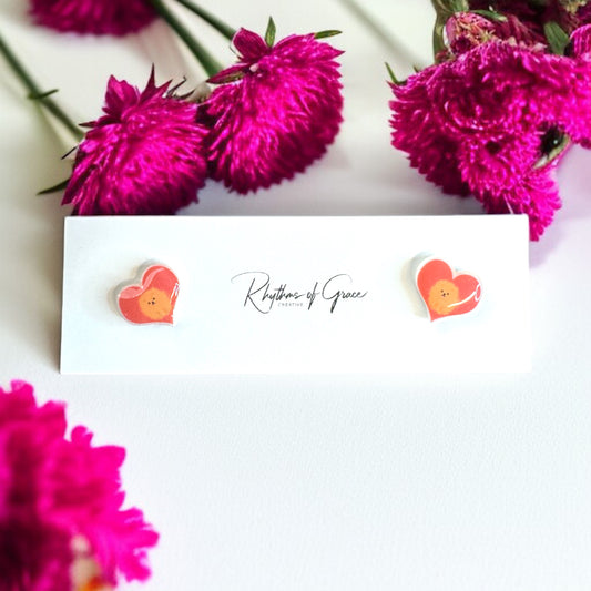 Paws & Hearts: Pomeranian Love Stud Earrings