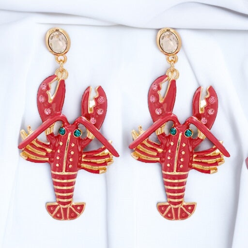Crawfish Craze: Sparkly Dangle Earrings for Cajun Magic! 🦞 - Rhythms of Grace Creative
