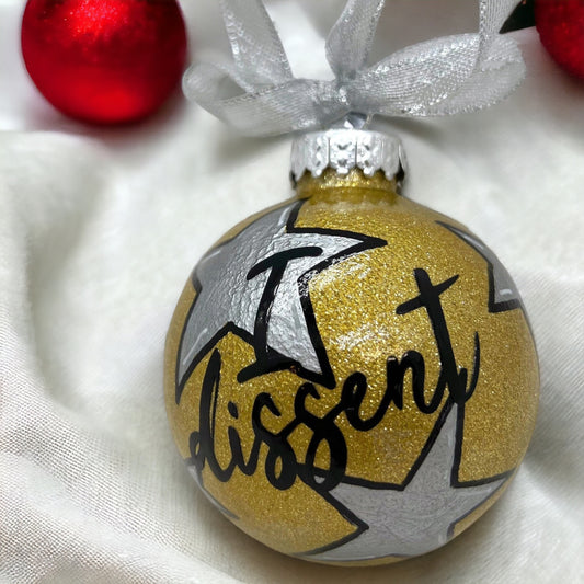 I Dissent Ornament - RGB Ornament, Christmas Ornament, Holiday Ornament, Dissent Ornament, Ornament Exchange, Feminism Ornament - Rhythms of Grace Creative