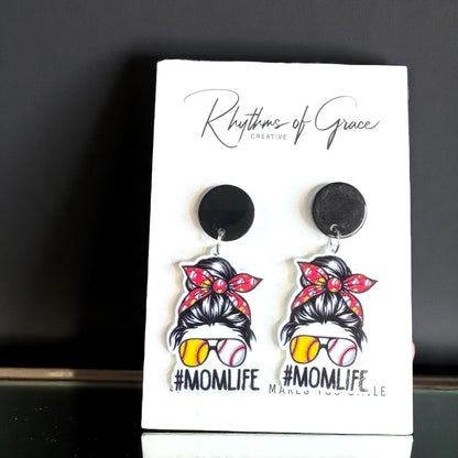 Ballpark Mom Life Earrings - Celebrate #MomLife in Style!⚾️