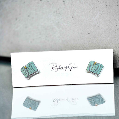 Book Club Stud Earrings - A Novel Touch to Your Style!
