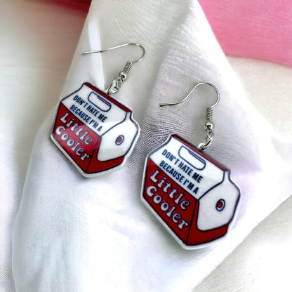 Don’t Hate Me ’Cause I’m a Little Cooler – Punny Earrings