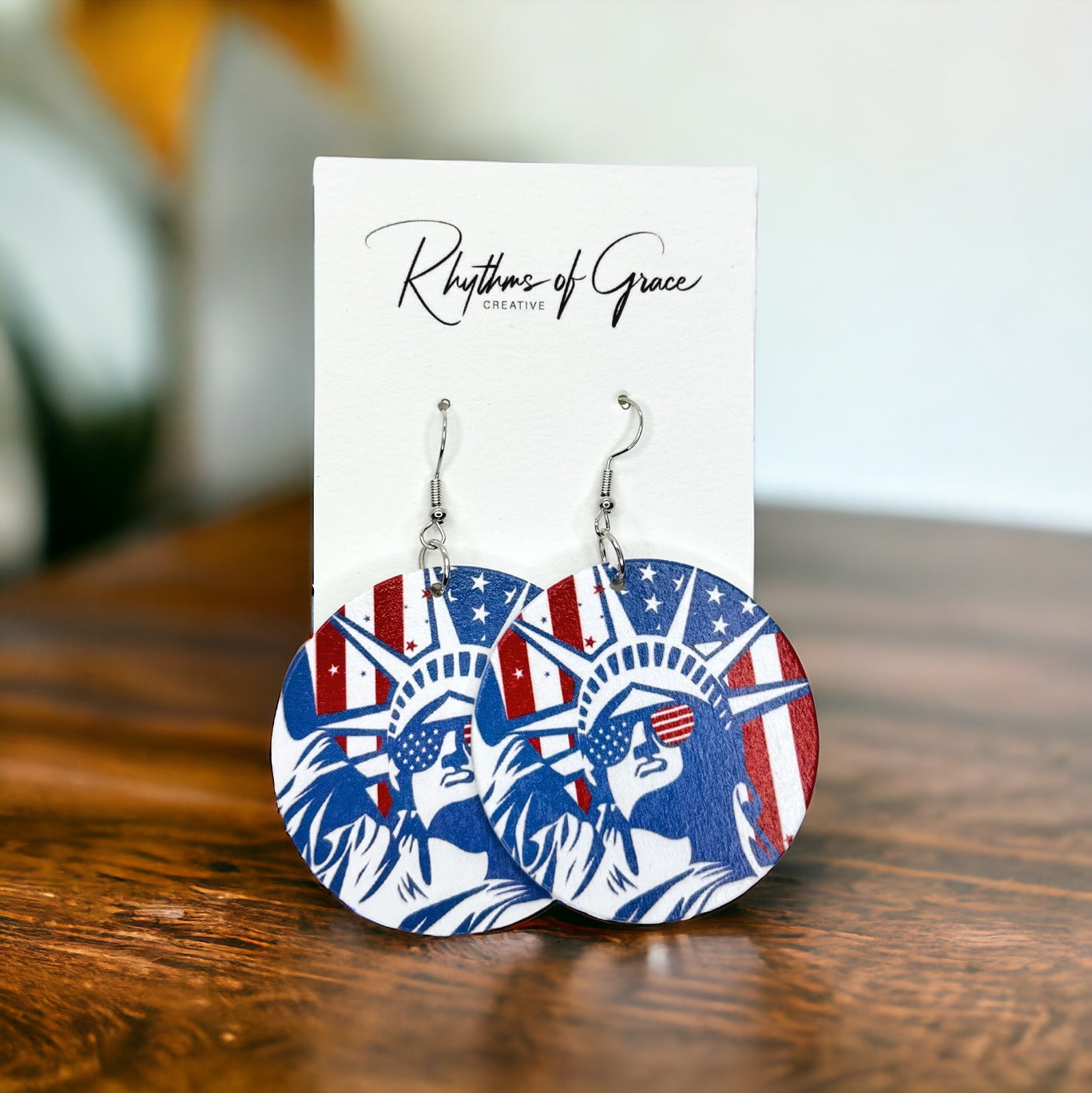 Patriotic Red, White & Blue Earring Bundle - Set of 4, Fourth of July, Stars & Stripes, SALE