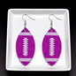 Score Big with Sparkle! Glitter Football Dangle Earrings 🏈