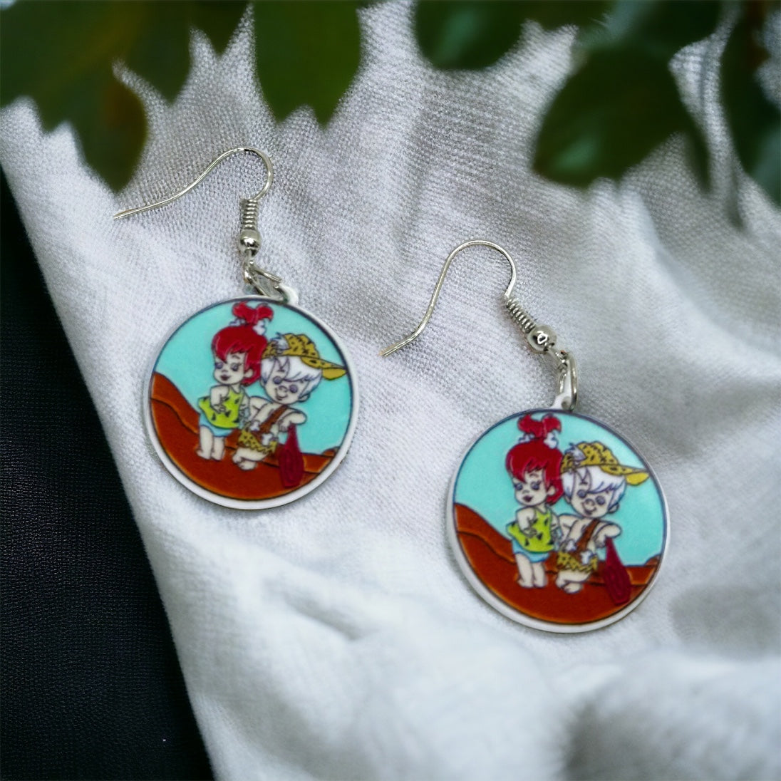 Yabba Dabba Cute! – Flintstones Earrings Featuring Pebbles & Bamm-Bamm 🦴