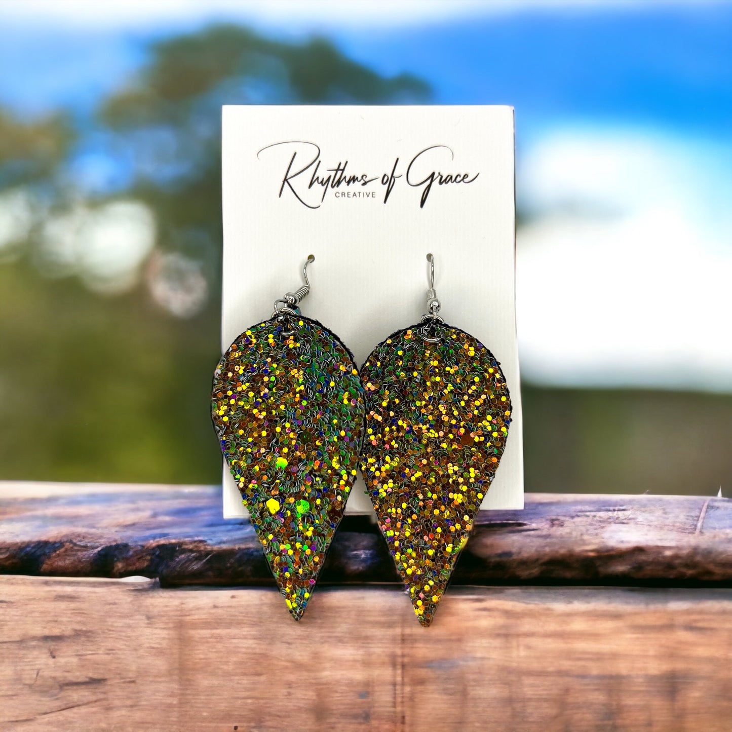 Glitter Teardrop Earrings – Where Sparkle Meets Sass ✨ - Rhythms of Grace Creative