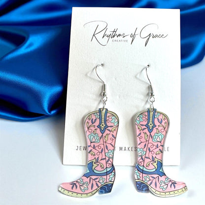 Boot Scootin' Bling: Cowgirl Boots Earrings for Your Inner Rockstar!