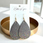 Confetti Nights - Black Sparkle Teardrop Earrings 🖤