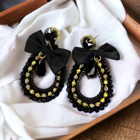 Chic Derby Dangle Earrings: Black Elegance for Every Celebration! - Rhythms of Grace Creative