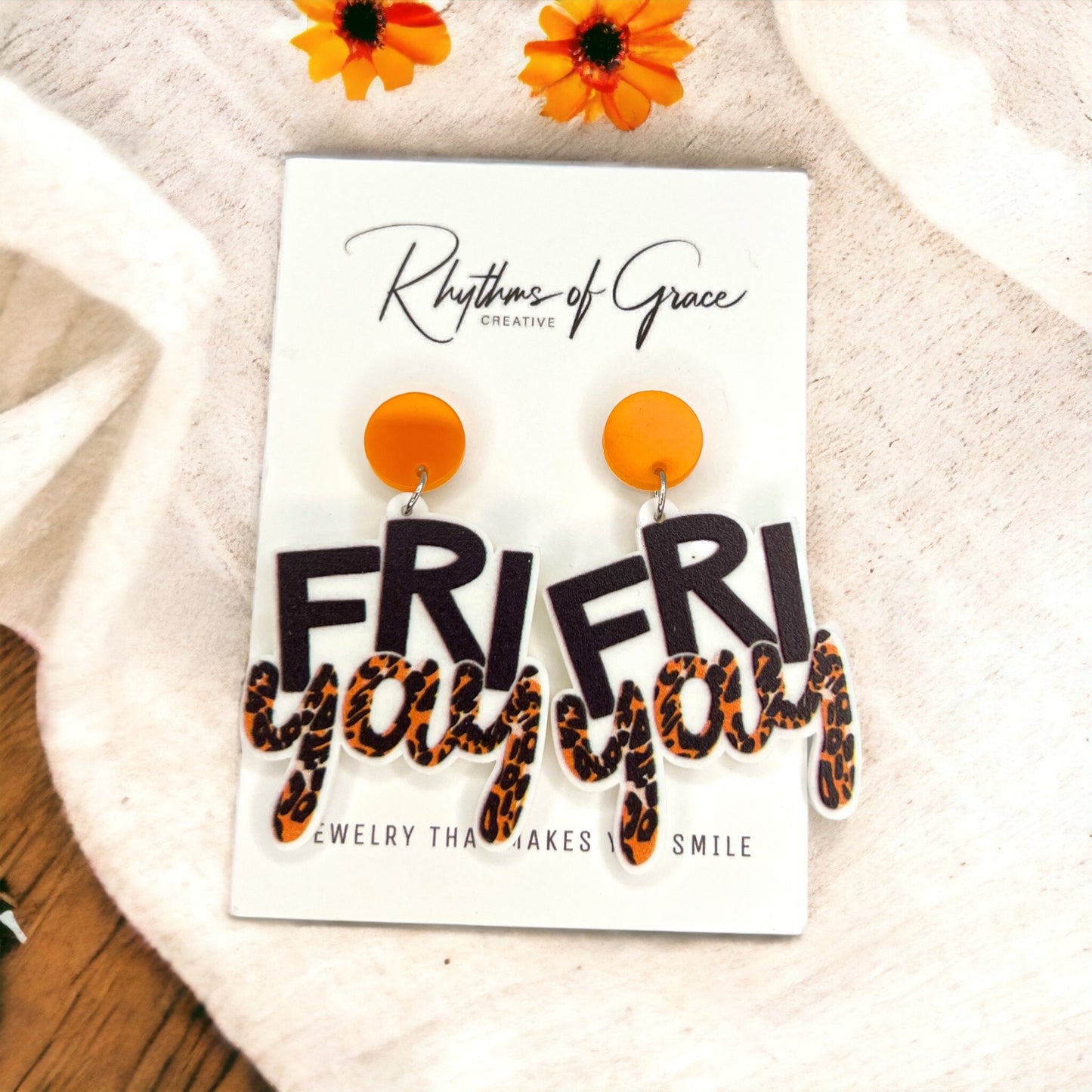 FRIYAY Earrings: Your Weekend Statement Piece! ✨ - Rhythms of Grace Creative