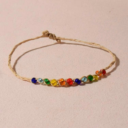 Rainbow Beaded Friendship Bracelet - The Perfect Accessory! 🌈