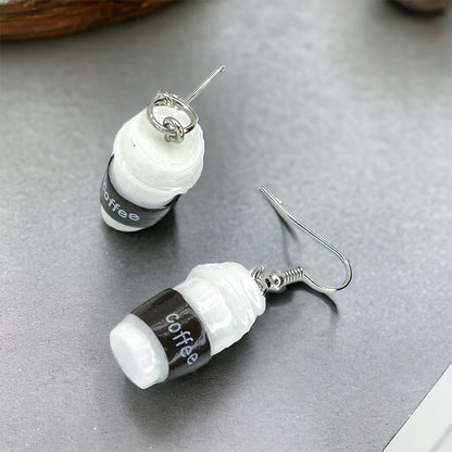 Brew-tiful Vibes: Coffee Cup Dangle Earrings for Caffeine Queens & Cold Brew Babes!☕