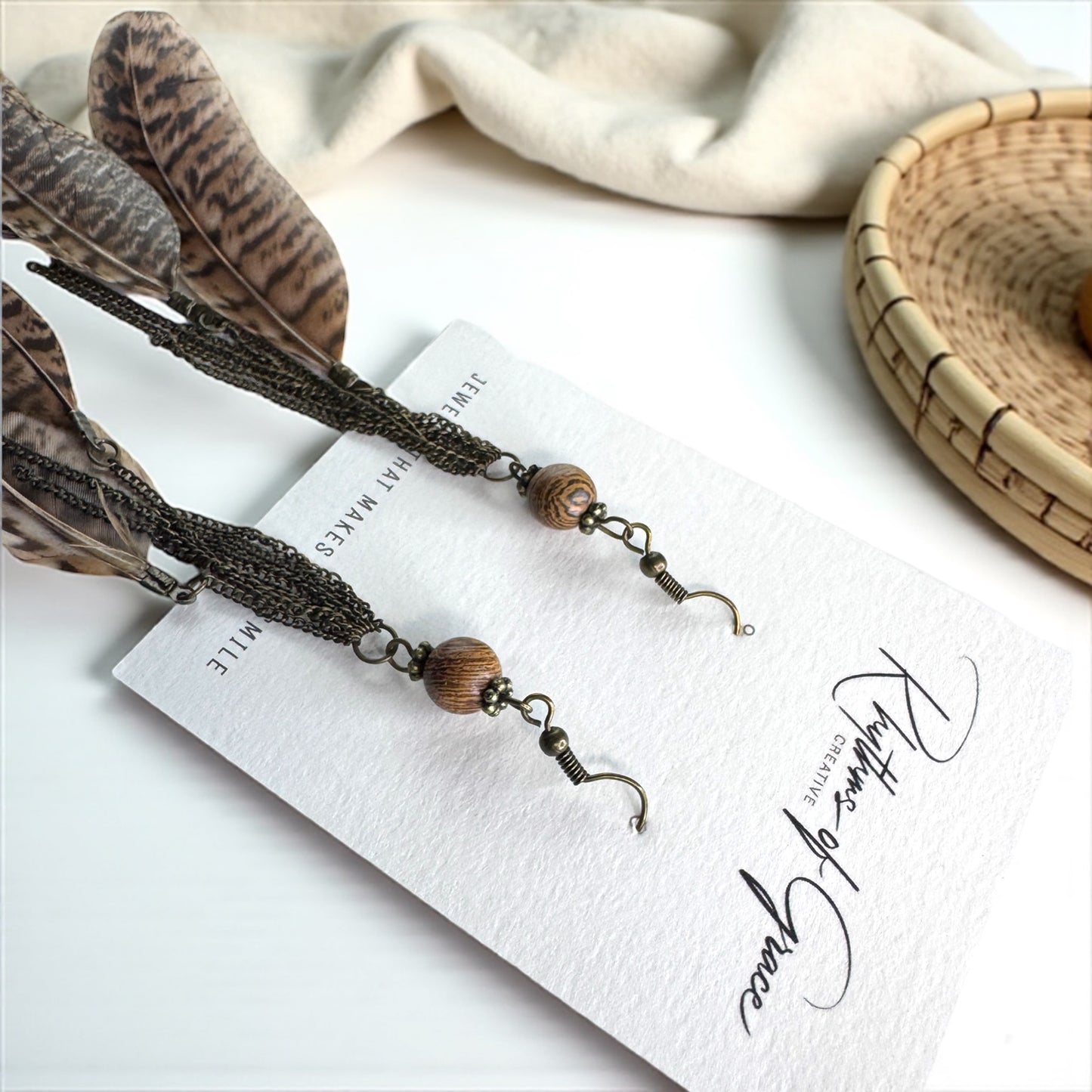 Boho Chic Feathered Dangle Earrings - Wild & Free Country Vibes!