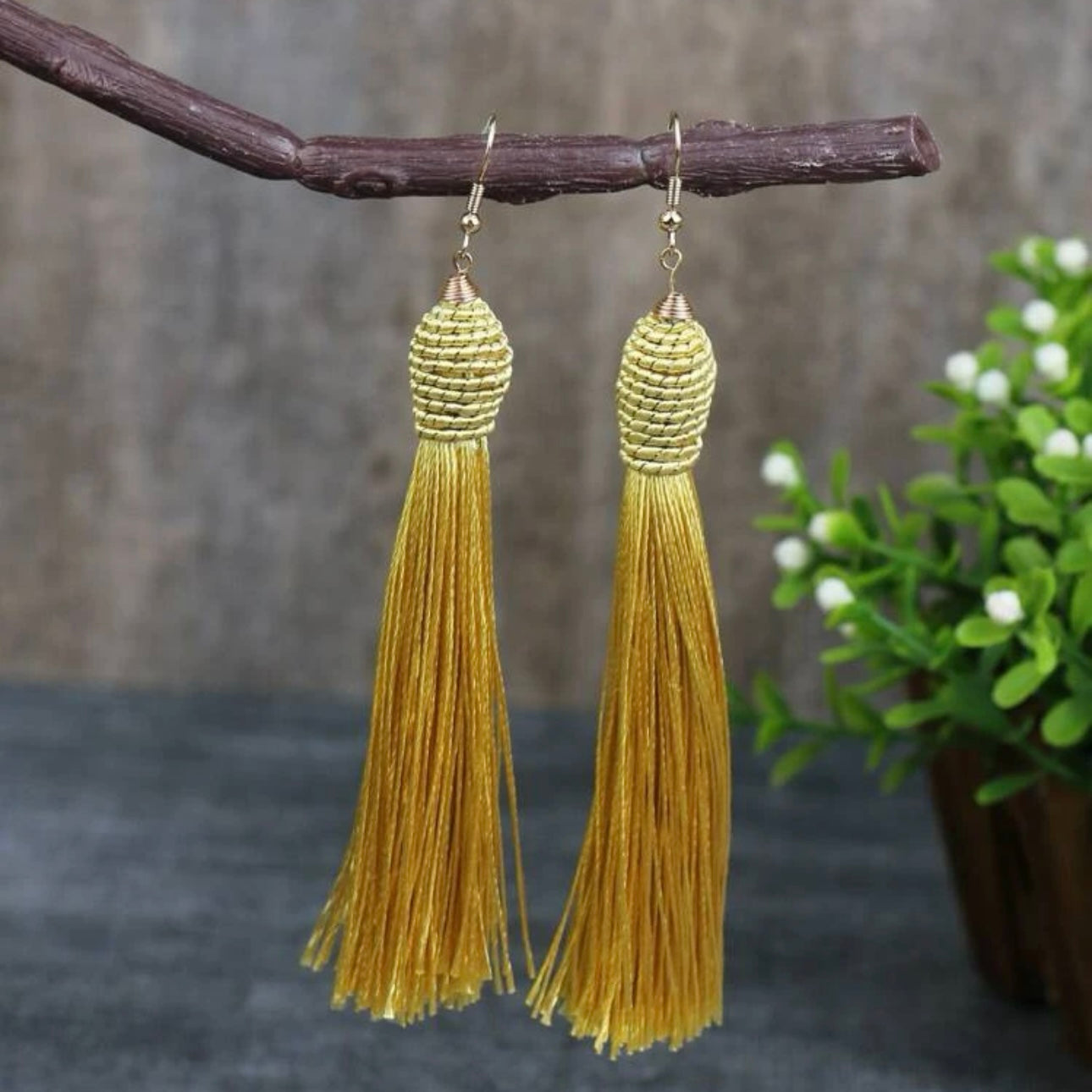 Tassel Power: Colorful Statement Dangle Earrings in 7 Bold Shades