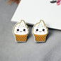 Scoop Up the Fun: Adorable Vanilla Ice Cream Cone Stud Earrings!