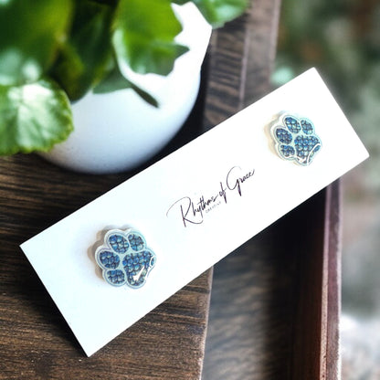 Vibrant Paw Print Studs – A Purr-fect Gift!