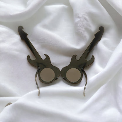 Gold Guitar Sunglasses - Rock n Roll, Guitar Accessories, Electric Guitar, Fest Attire - Rhythms of Grace Creative