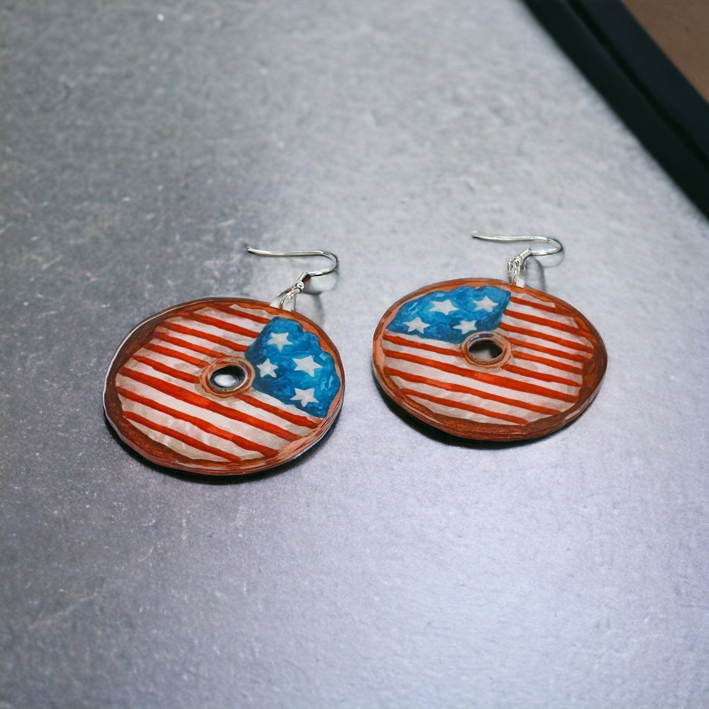 Sweeten Your Independence Day with Patriotic Donut Dangle Earrings!