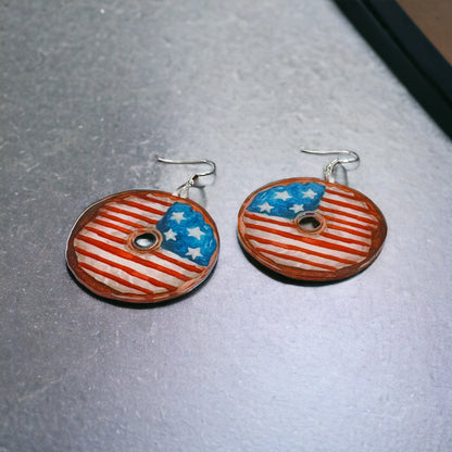 Sweeten Your Independence Day with Patriotic Donut Dangle Earrings!
