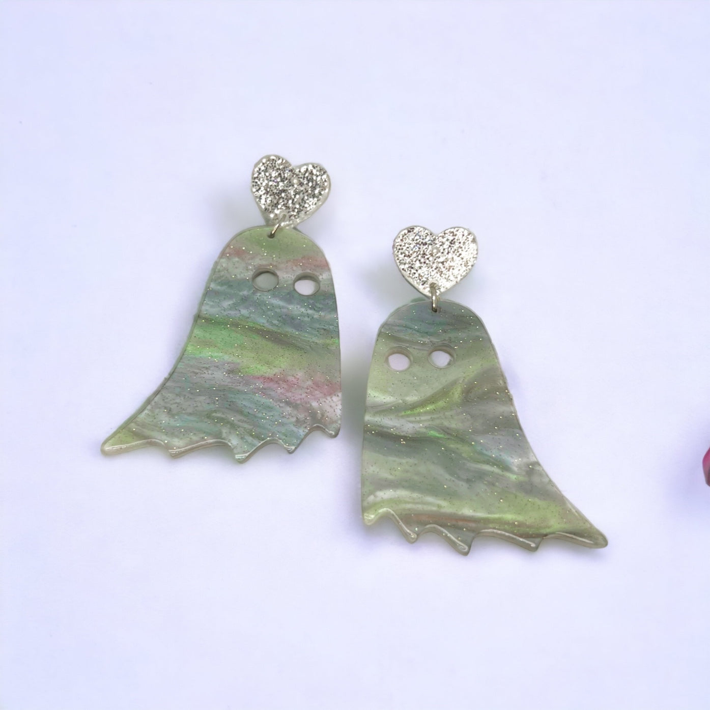 Ghost Earrings - Halloween Jewelry, Halloween Studs, Halloween Accessories, Trick or Treat, Ghost Earrings, Cute Ghost - Rhythms of Grace Creative