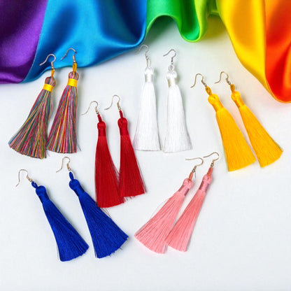 Tassel Power: Colorful Boho Dangle Earrings in 9 Vibrant Shades!
