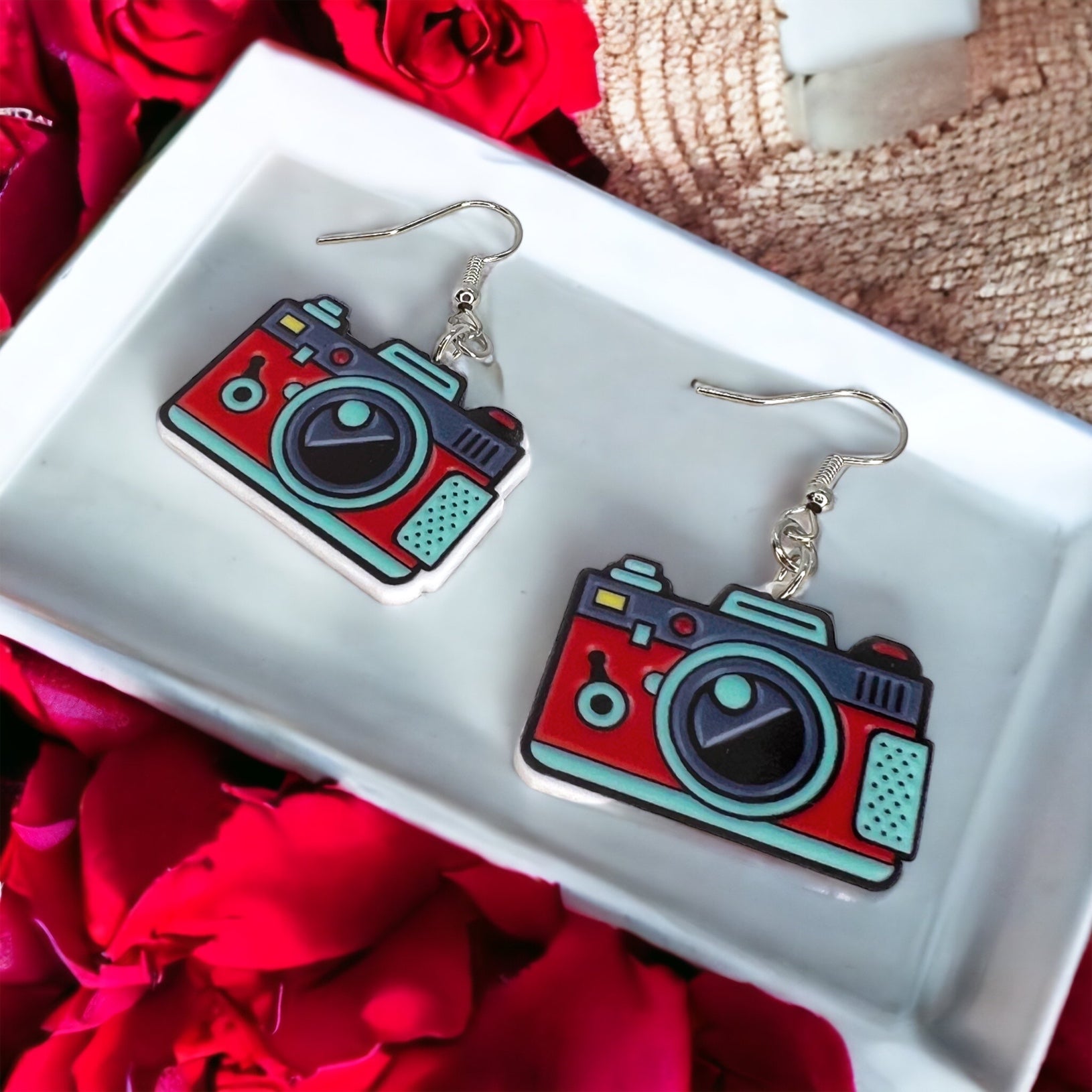 Say Cheese in Style – Cartoon Camera Dangle Earrings! 📸 - Rhythms of Grace Creative